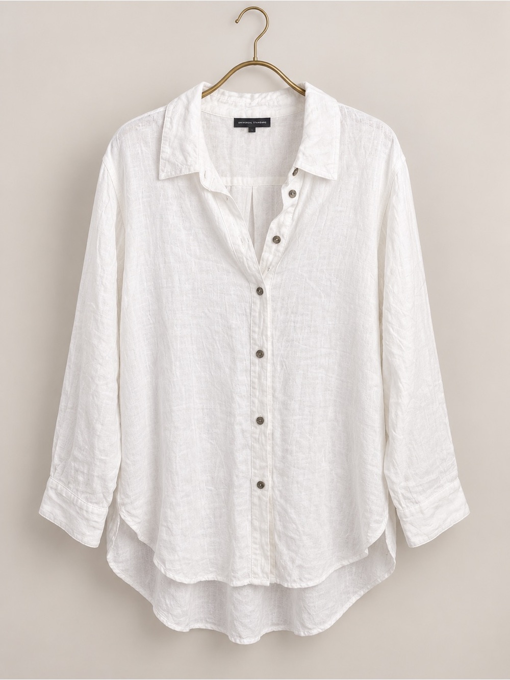 Universal Standard Dawn Linen Tunic White Size S 14–16